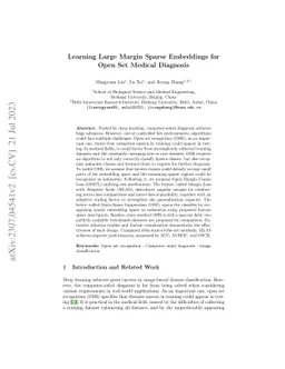 Learning Large Margin Sparse Embeddings for Open Set Medical Diagnosis