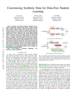 Customizing Synthetic Data for Data-Free Student Learning