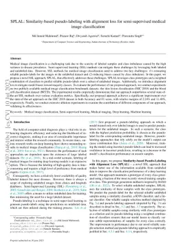 SPLAL: Similarity-based pseudo-labeling with alignment loss for
  semi-supervised medical image classification