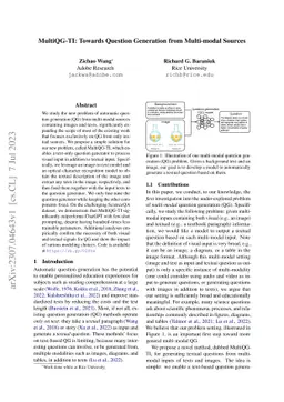 MultiQG-TI: Towards Question Generation from Multi-modal Sources
