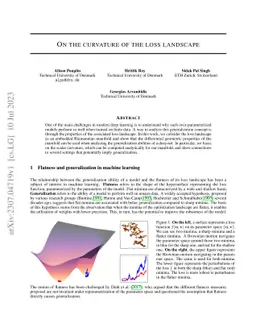 On the curvature of the loss landscape