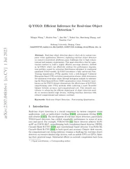 Q-YOLO: Efficient Inference for Real-time Object Detection