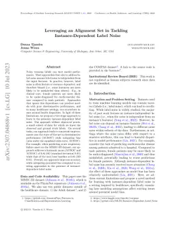 Leveraging an Alignment Set in Tackling Instance-Dependent Label Noise