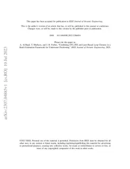 Combining DVL-INS and Laser-Based Loop Closures in a Batch Estimation
  Framework for Underwater Positioning