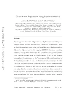 Planar Curve Registration using Bayesian Inversion
