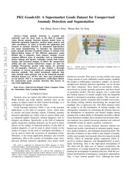 PKU-GoodsAD: A Supermarket Goods Dataset for Unsupervised Anomaly
  Detection and Segmentation