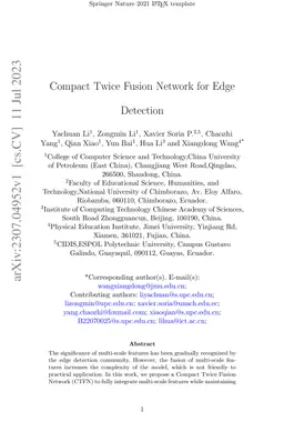 Compact Twice Fusion Network for Edge Detection