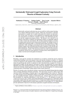 Intrinsically motivated graph exploration using network theories of
  human curiosity
