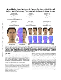 Neural Point-based Volumetric Avatar: Surface-guided Neural Points for
  Efficient and Photorealistic Volumetric Head Avatar