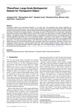 TRansPose: Large-Scale Multispectral Dataset for Transparent Object