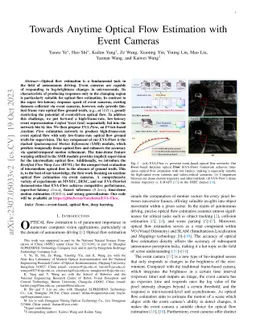 Towards Anytime Optical Flow Estimation with Event Cameras