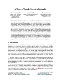 A Theory of Bounded Inductive Rationality