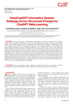 OntoChatGPT Information System: Ontology-Driven Structured Prompts for
  ChatGPT Meta-Learning