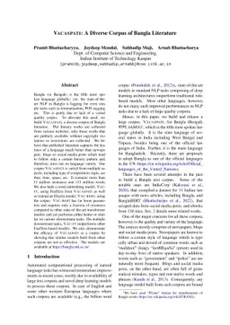 Vacaspati: A Diverse Corpus of Bangla Literature