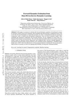 Forward Dynamics Estimation from Data-Driven Inverse Dynamics Learning