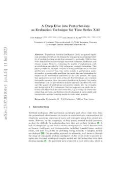 A Deep Dive into Perturbations as Evaluation Technique for Time Series
  XAI