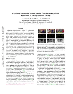 A Modular Multimodal Architecture for Gaze Target Prediction:
  Application to Privacy-Sensitive Settings