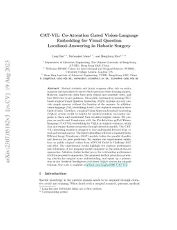CAT-ViL: Co-Attention Gated Vision-Language Embedding for Visual
  Question Localized-Answering in Robotic Surgery