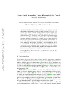 Supervised Attention Using Homophily in Graph Neural Networks