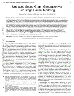 Unbiased Scene Graph Generation via Two-stage Causal Modeling