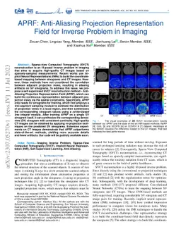 APRF: Anti-Aliasing Projection Representation Field for Inverse Problem
  in Imaging