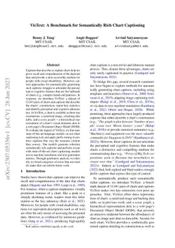 VisText: A Benchmark for Semantically Rich Chart Captioning