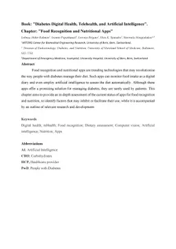 Food Recognition and Nutritional Apps