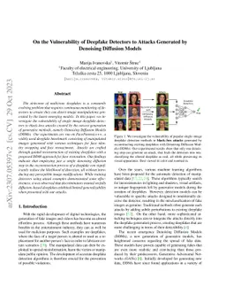 On the Vulnerability of DeepFake Detectors to Attacks Generated by
  Denoising Diffusion Models