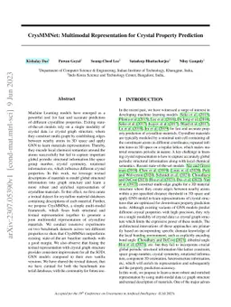 CrysMMNet: Multimodal Representation for Crystal Property Prediction