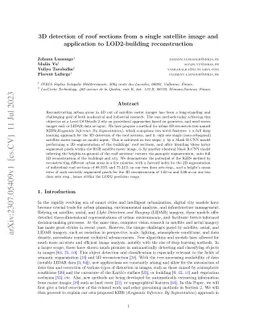3D detection of roof sections from a single satellite image and
  application to LOD2-building reconstruction