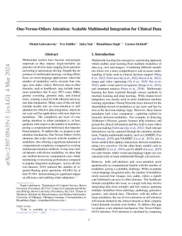 One-Versus-Others Attention: Scalable Multimodal Integration for
  Clinical Data