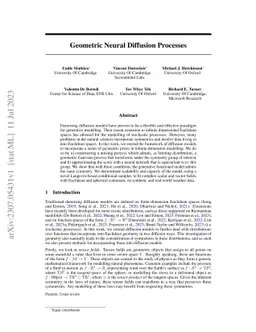 Geometric Neural Diffusion Processes