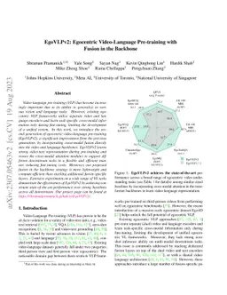 EgoVLPv2: Egocentric Video-Language Pre-training with Fusion in the
  Backbone