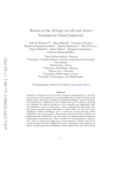 Human in the AI loop via xAI and Active Learning for Visual Inspection