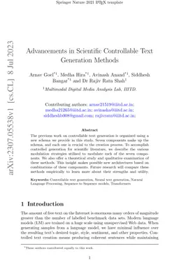 Advancements in Scientific Controllable Text Generation Methods