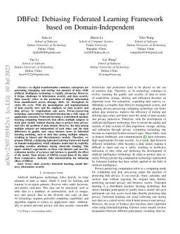 DBFed: Debiasing Federated Learning Framework based on
  Domain-Independent