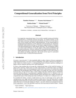 Compositional Generalization from First Principles