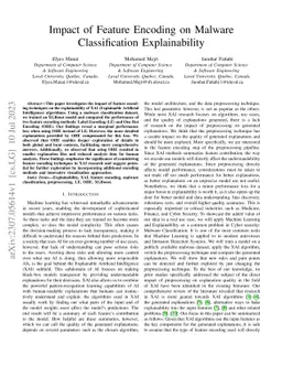 Impact of Feature Encoding on Malware Classification Explainability