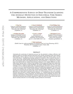 A Comprehensive Survey of Deep Transfer Learning for Anomaly Detection
  in Industrial Time Series: Methods, Applications, and Directions