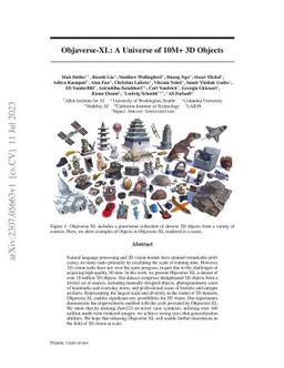 Objaverse-XL: A Universe of 10M+ 3D Objects