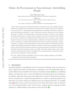 Online Ad Procurement in Non-stationary Autobidding Worlds