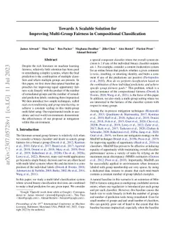 Towards A Scalable Solution for Improving Multi-Group Fairness in
  Compositional Classification