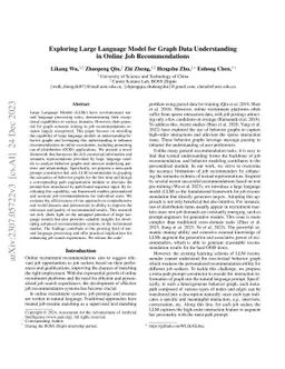 Exploring Large Language Model for Graph Data Understanding in Online
  Job Recommendations