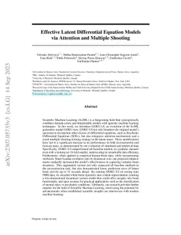 Effective Latent Differential Equation Models via Attention and Multiple
  Shooting