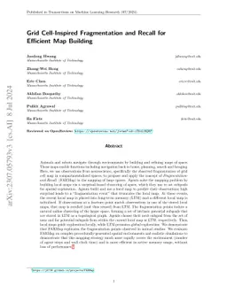 Grid Cell-Inspired Fragmentation and Recall for Efficient Map Building