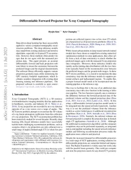 Differentiable Forward Projector for X-ray Computed Tomography
