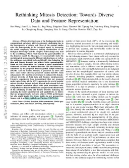 Rethinking Mitosis Detection: Towards Diverse Data and Feature
  Representation
