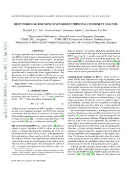 Deep Unrolling for Nonconvex Robust Principal Component Analysis