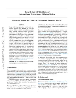 Towards Safe Self-Distillation of Internet-Scale Text-to-Image Diffusion
  Models