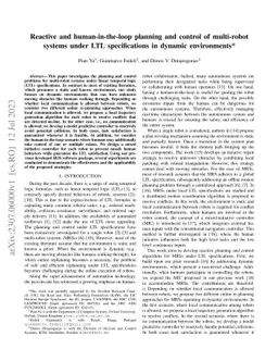 Reactive and human-in-the-loop planning and control of multi-robot
  systems under LTL specifications in dynamic environments